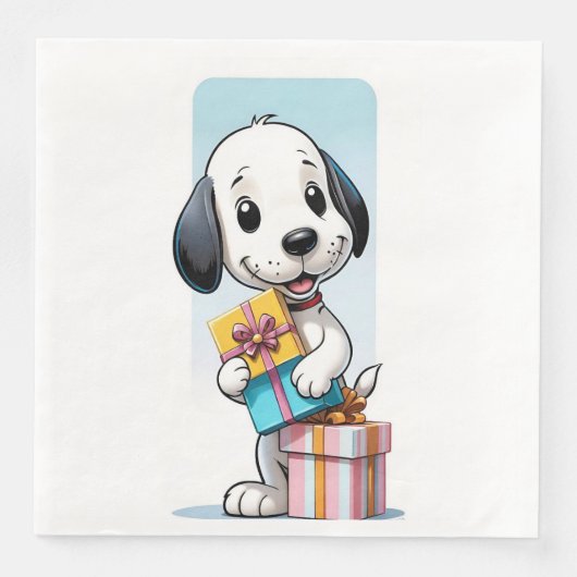Schattigee Snoopy draaggeschenkdozen Servet (Voorkant)
