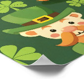Schattigee snor leprechaun poster (Hoek)