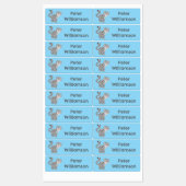 Schattigee Snow Leopard cartoon gepersonaliseerd Labels (Vel)