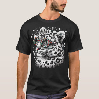 Schattigee Snow Leopard Cub Big Cat Animal Art 2 T-shirt