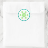 Schattigee Snowflake Limoen Aqua Stickers (Tas)