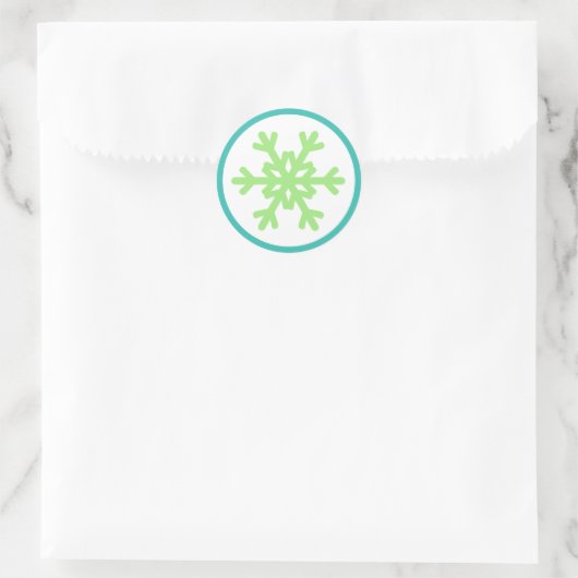 Schattigee Snowflake Limoen Aqua Stickers (Tas)