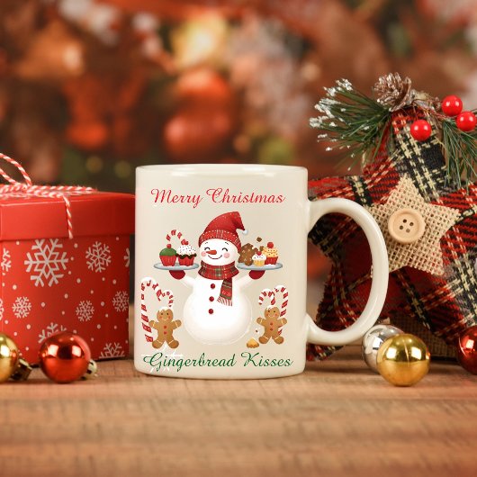 Schattigee Snowman Baker kerst Mok