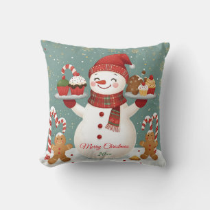 Schattigee Snowman Baker kerst Sierkussen