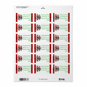 Schattigee Snowman familie van vier retour adresla Etiket (Full Sheet)