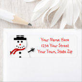 Schattigee Snowman Graphic Adresetiketten Etiket (Insitu)