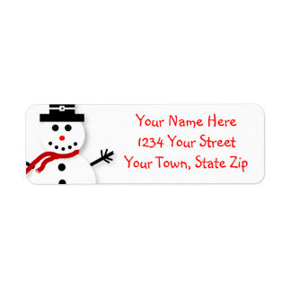 Schattigee Snowman Graphic Adresetiketten Etiket