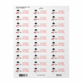 Schattigee Snowman Graphic Adresetiketten Etiket (Full Sheet)