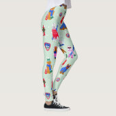 Schattigee Snowy Dog Print Activewear voor Vrouwen Leggings (Rechts)