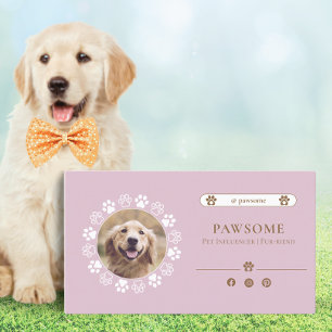 Schattigee Social Media Pet Influencer Dusty Pink Visitekaartje