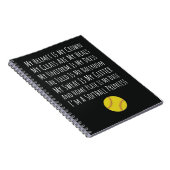 Schattigee Softbal Gifts Fastpitch Team Spelers Me Notitieboek (Rechterzijde)