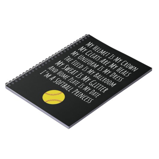 Schattigee Softbal Gifts Fastpitch Team Spelers Me Notitieboek (Linkerzijde)