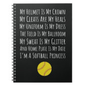 Schattigee Softbal Gifts Fastpitch Team Spelers Me Notitieboek (Voorkant)