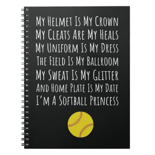 Schattigee Softbal Gifts Fastpitch Team Spelers Me Notitieboek (Voorkant)