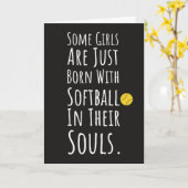 Schattigee Softbal Kaarten Speler Meisjes voor Kin (Gele Bloem)