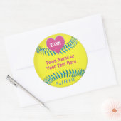 Schattigee Softball Stickers voor Meisjes Softball (Envelop)