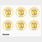 Schattigee Softball Valentijnsdag Stickers (Vel)
