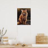 Schattigee Somalische kat kunst print Poster (Keuken)