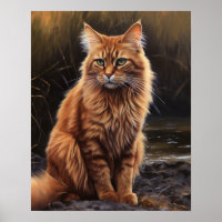 Schattigee Somalische kat kunst print Poster
