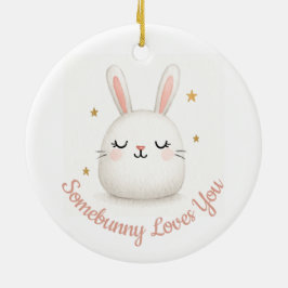 Schattigee Somebunny houdt van je konijn Keramisch Ornament