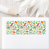 Schattigee soorten dinosaurussen naadloos etiket (Insitu)