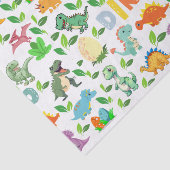 Schattigee soorten dinosaurussen naadloos tissuepapier (Detail)