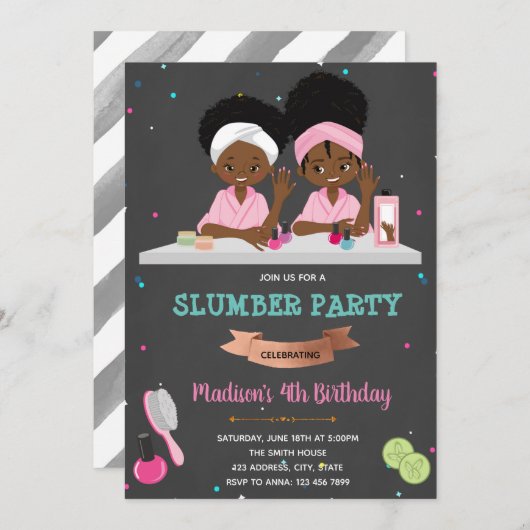 Schattigee spa Afrikaanse kinderen verjaardagsuitn Feestdagenkaart (Voorkant / Achterkant)