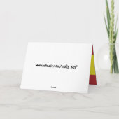 Schattigee Spaanse stier, vlag en kerstbomen Kaart (Achterkant)