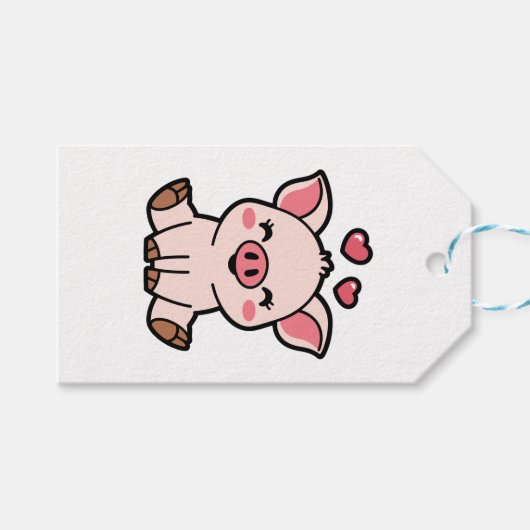 Schattigee spaarpot cadeaulabel (Voorkant (Horizontaal))