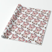 Schattigee spaarpot cadeaupapier (Uitgerold)