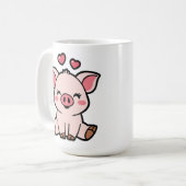 Schattigee spaarpot koffiemok (Voorkant links)