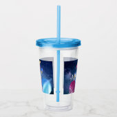Schattigee Space Birthday gepersonaliseerd Acryl Drinkbeker (Rechts)