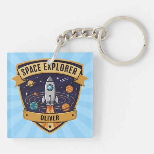 Schattigee Space Explorer Sleutelhanger (Achterkant)