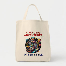 Schattigee Space Otter Adventure in de Melkweg Tote Bag