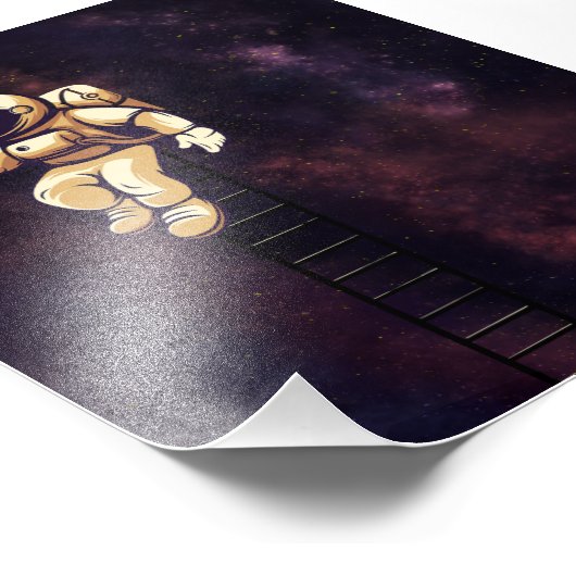 Schattigee Spaceman Astronaut Art Galaxy Outer Spa Foto Afdruk (Hoek)