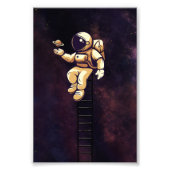 Schattigee Spaceman Astronaut Art Galaxy Outer Spa Foto Afdruk (Voorkant)