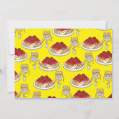 Schattigee Spaghetti Kinder 1e Verjaardagsfeestje  Kaart (Achterkant)