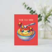 Schattigee spaghetti liefhebbers Italiaans Briefkaart (Staand voorkant)
