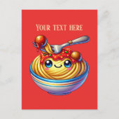 Schattigee spaghetti liefhebbers Italiaans Briefkaart (Voorkant)
