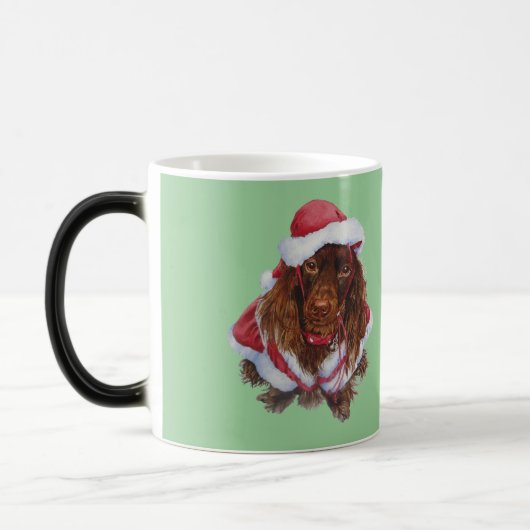 Schattigee spaniel puppy dog kerst mok (Links)