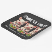Schattigee Spare de Piggies Eten Salades Papieren Bordje (Gebogen)