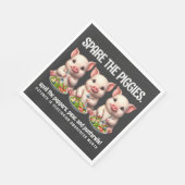 Schattigee Spare de Piggies Eten Salades Servet (Hoek)