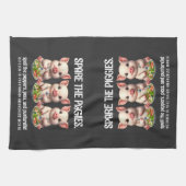 Schattigee Spare de Piggies Eten Salades Theedoek (Horizontaal)