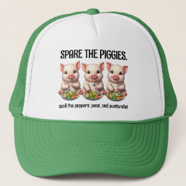 Schattigee Spare de Piggies Eten Salades Trucker Pet