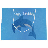 Schattigee Sparkle Blue White Jumping Dolphin Verj Groot Cadeauzakje (Voorkant)