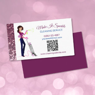 Schattigee Sparkle Maid Cleaning Service QR-code Visitekaartje
