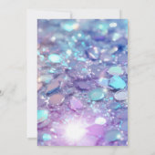 Schattigee Sparkle Zeemeermin Verjaardagsuitnodigi Kaart (Achterkant)