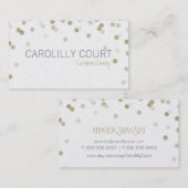 SCHATTIGEE SPARKLY stijlvolle confetti classy goud Visitekaartje (Voorkant / Achterkant)