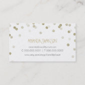 SCHATTIGEE SPARKLY stijlvolle confetti classy goud Visitekaartje (Achterkant)