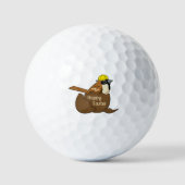 Schattigee Sparrow Chocolade Ei Happy Easter Golfballen (Voorkant)